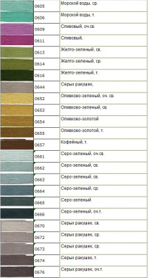 Мулине Гамма № 0600 — 0699